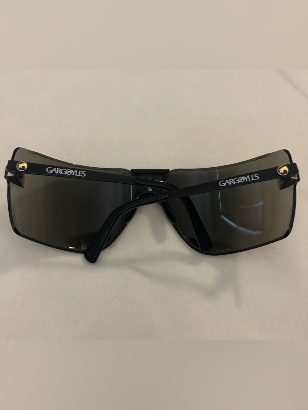 Vintage Gargoyles Black Shield Sunglasses